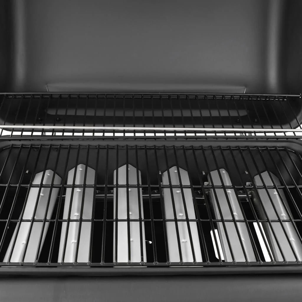 Grill gazowy 6-palnikowy czarny vidaXL