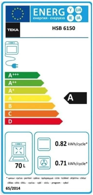 TEKA Piekarnik wielofunkcyjny 60 cm, HydroClean ECO, 6 funkcji, prowadnice teleskopowe Plus Extension, taca zabezpieczająca przed przewróceniem, klasa A+, model NEO HSB 6150 FBK