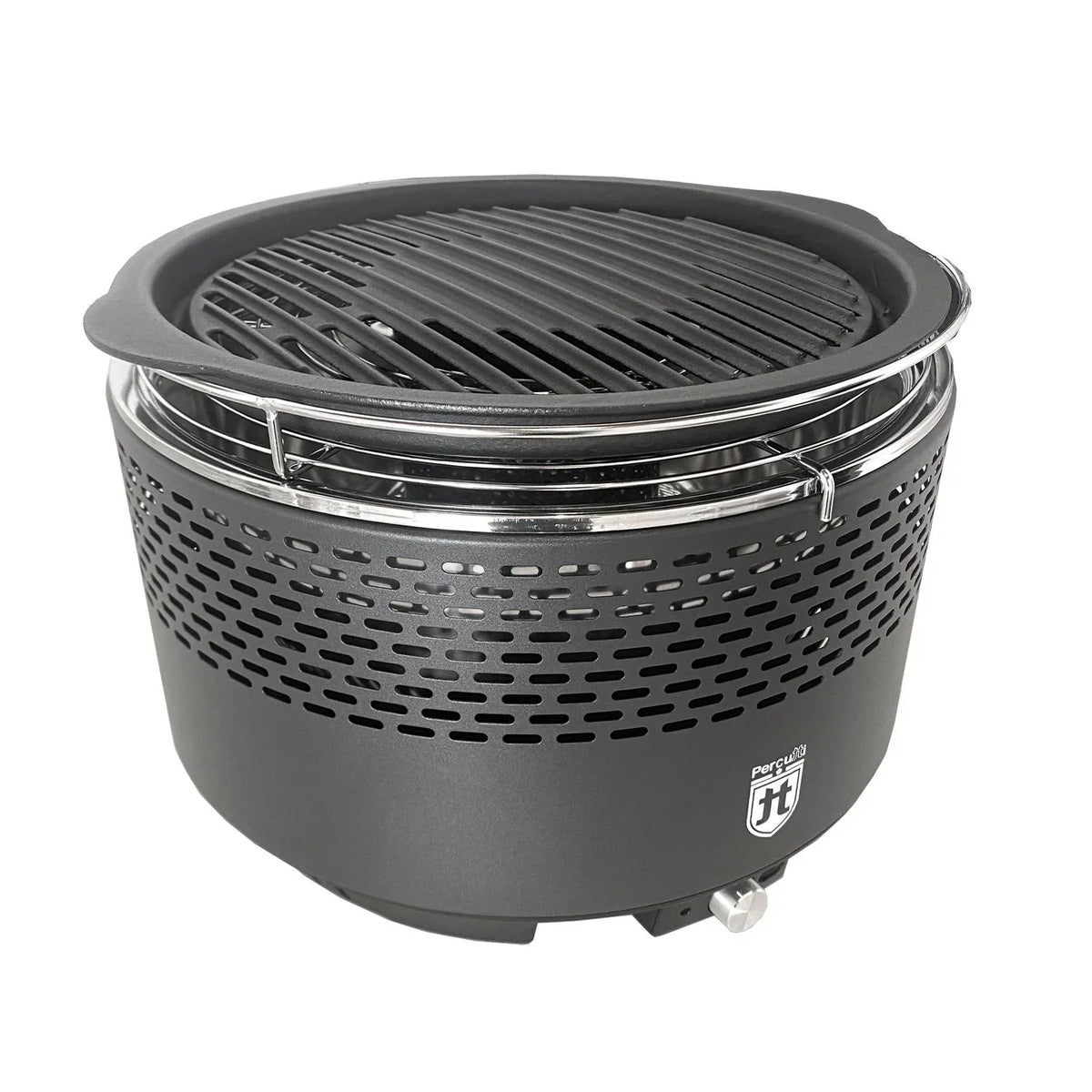 Przenośny Grill Bez Dymu Percutti | Wentylator Usb | Grill Węglowy Z Torbą Do Przenoszenia | Szybkie I Czyste Gotowanie | Idealny Na Balkon, Kemping, Do Ogrodu Lub Na Taras