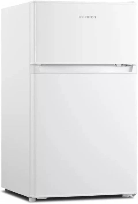 INFINITON | Lodówka FG-A82B2P | Dwudrzwiowa | Pojemność 85 L | Rozmrażanie DEFROST | Wysokość 85 cm | Klasa energetyczna A+ / F | Regulacja temperatury | Kolor biały |