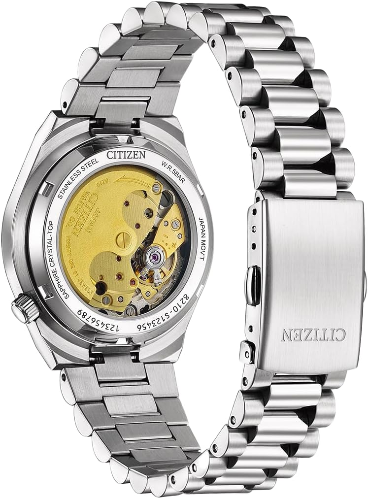 Zegarek damski Citizen Automatic z bransoletą ze stali nierdzewnej, 37 mm, szkło szafirowe, data, błękitny lód, NJ0200 w różnych wariantach