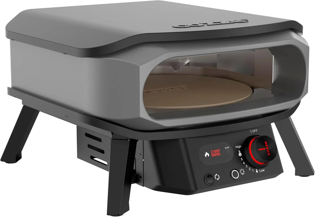 Piec do pizzy Cozze® PREMIUM ROTATE, gazowy – 13” – 30 mbar – obrotowy piec ze stali nierdzewnej z kamieniem kordierytowym Ø34,5 cm – szybkie i równomierne pieczenie