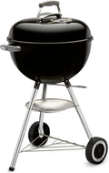 Weber Grill Węglowy Weber Original Kettle Premium, Pokryty Emalią Porcelanową, Powierzchnia Grillowania 57cm, System Czyszczenia One-Touch, Termometr w Pokrywie, Stojak Trójnożny, Kółka, Czarny