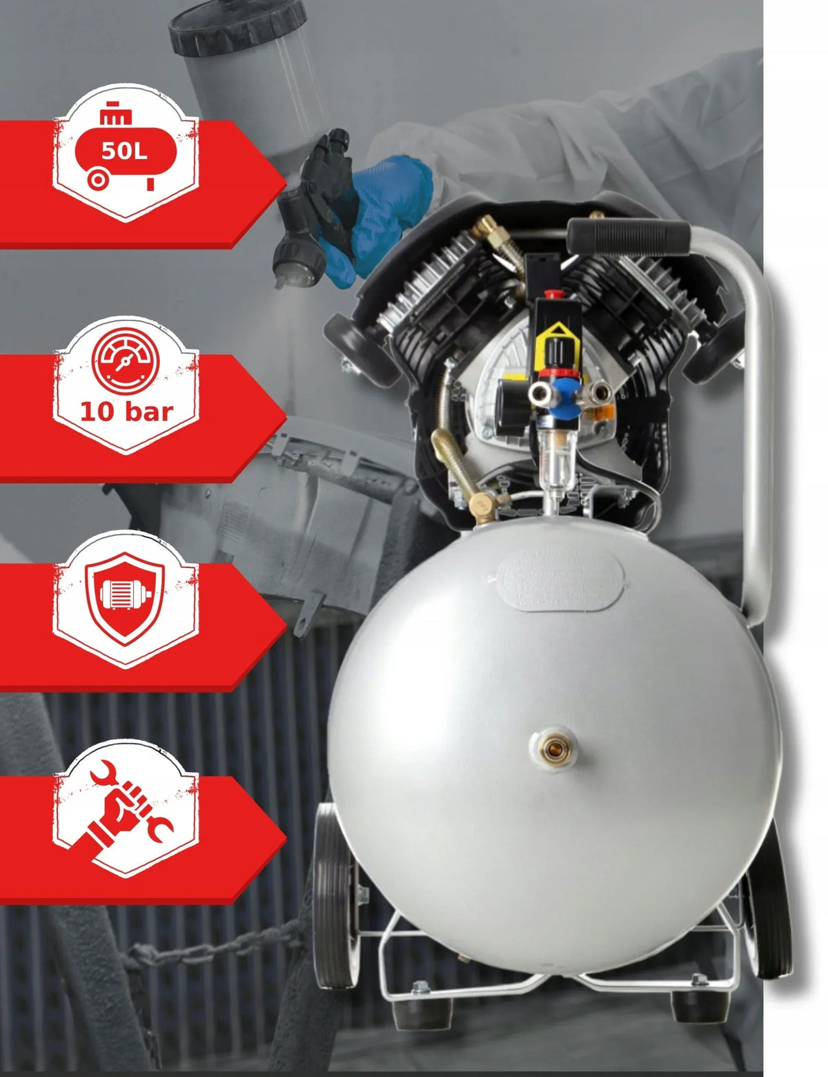 COMPRESSOR TAGRED 50L V2 SEPARATOR KIT + Oil HIGH QUALITY