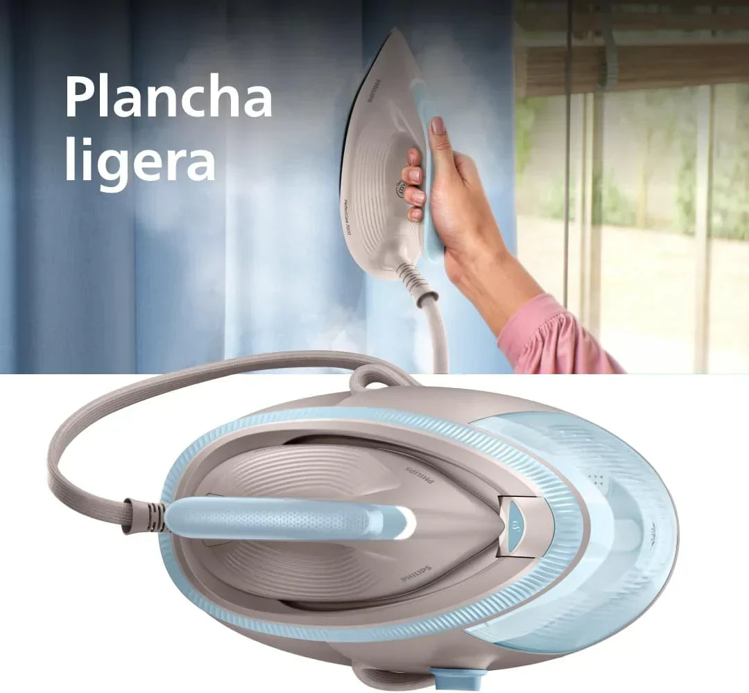 Stacja parowa Philips PerfectCare serii 7000 – uderzenie pary 600 g, ciśnienie 8,5 bar, OptimalTEMP, stopa SteamGlide Elite, wyjmowany zbiornik 1,5 l, prasowanie w pionie, łatwe odkamienianie (PSG7200/60)