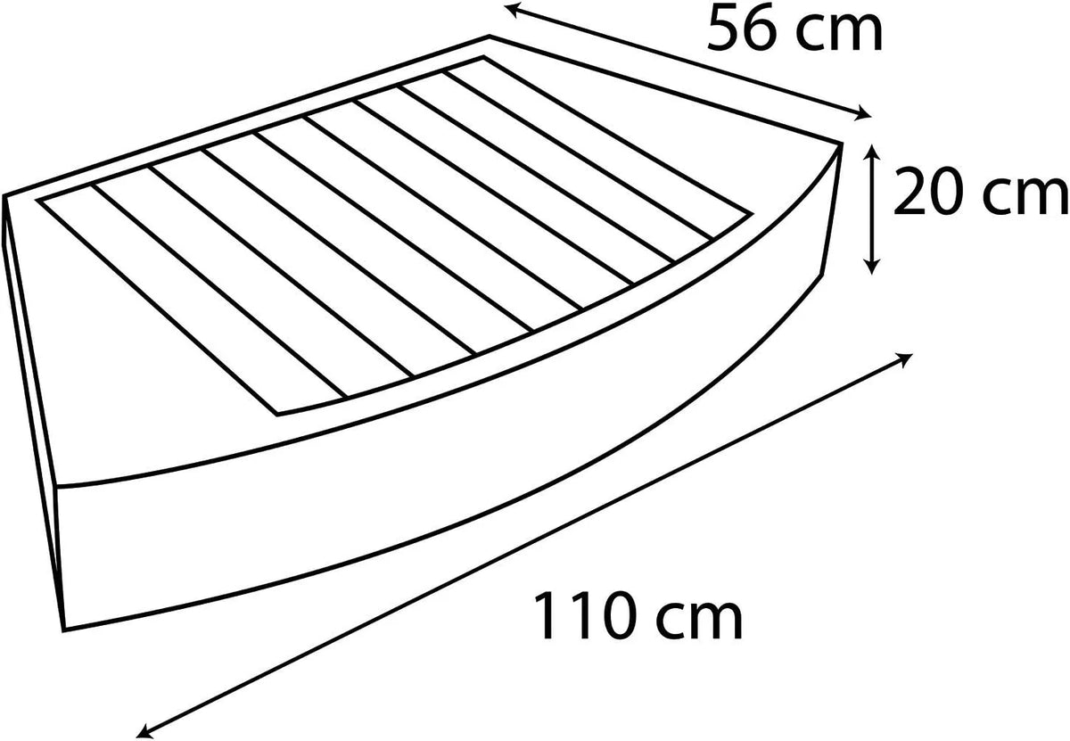 NETSPA Octopus 165 Półsztywna szafka do SPA - 5 Modułów z Podwójną Półką, Pokrywą Silnika, Stopniem, Ławką i Dolną Półką - PVC i Kompozyt Drewniany - Czarny - SP-MOB165C-M5