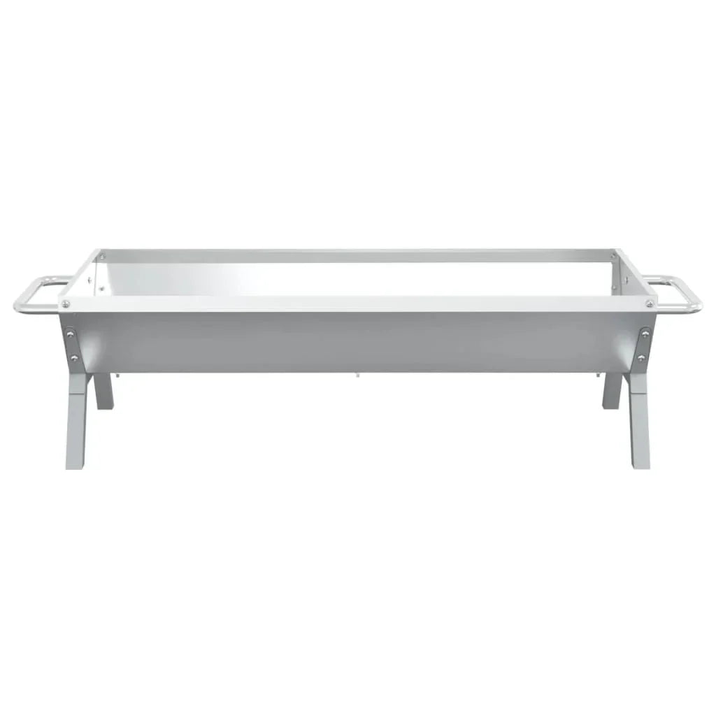 Taca na Grill Ze Stali Nierdzewnej Srebrna 118x42x30,5 cm Vidaxl