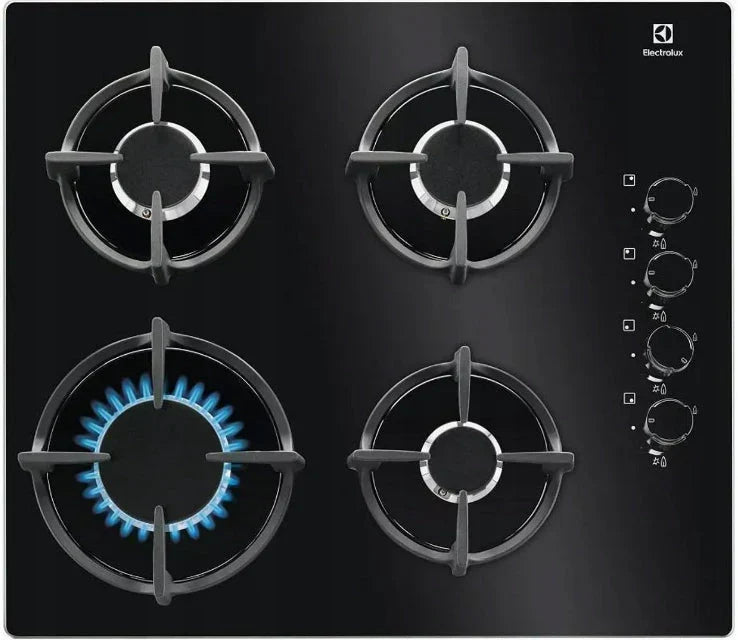 ELECTROLUX EGG6407K Gas hob 59x51cm 4 burners cast iron grate black