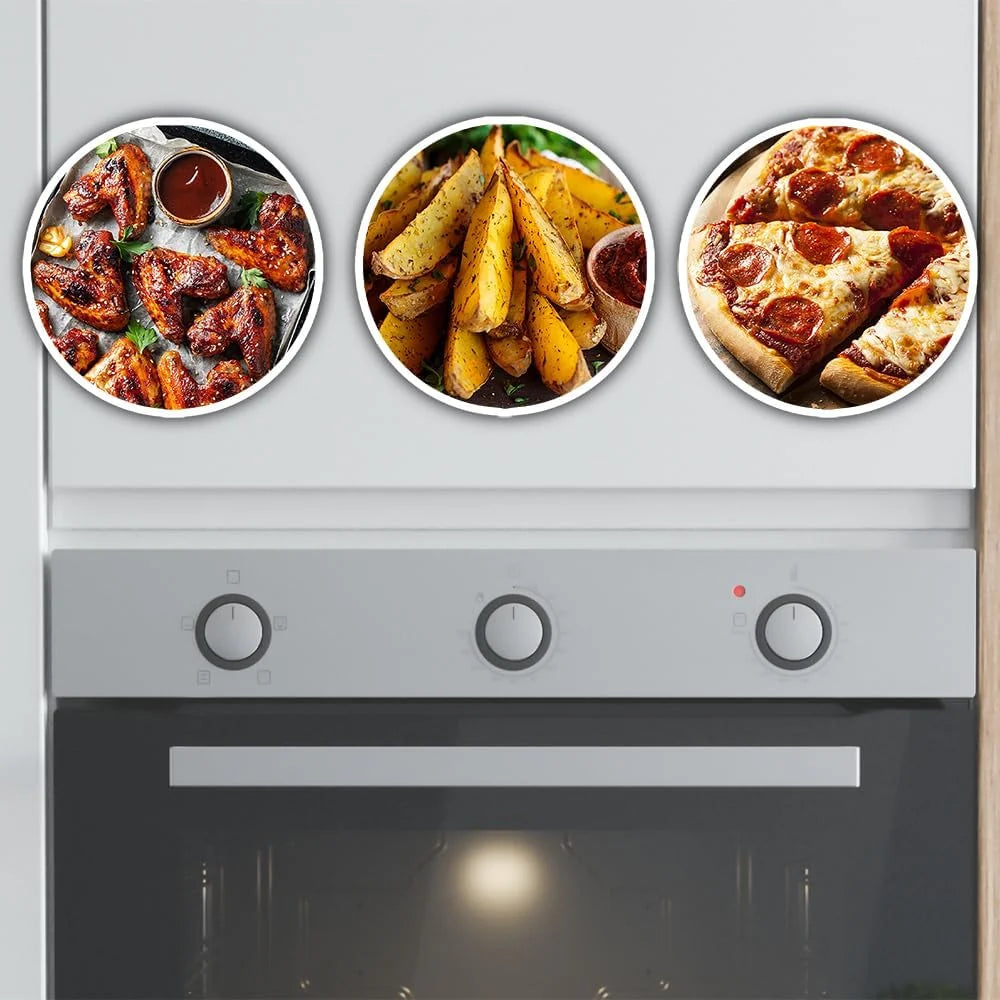 Cecotec Piekarnik do Zabudowy 45cm Wysokości Konwencjonalny Bolero Hexa C134500 Inox A. 2600W, Pojemność 56L, Niskie Zużycie Energii, 4 Funkcje, Minutnik, Czyszczenie Parowe, Gotowanie na Parze