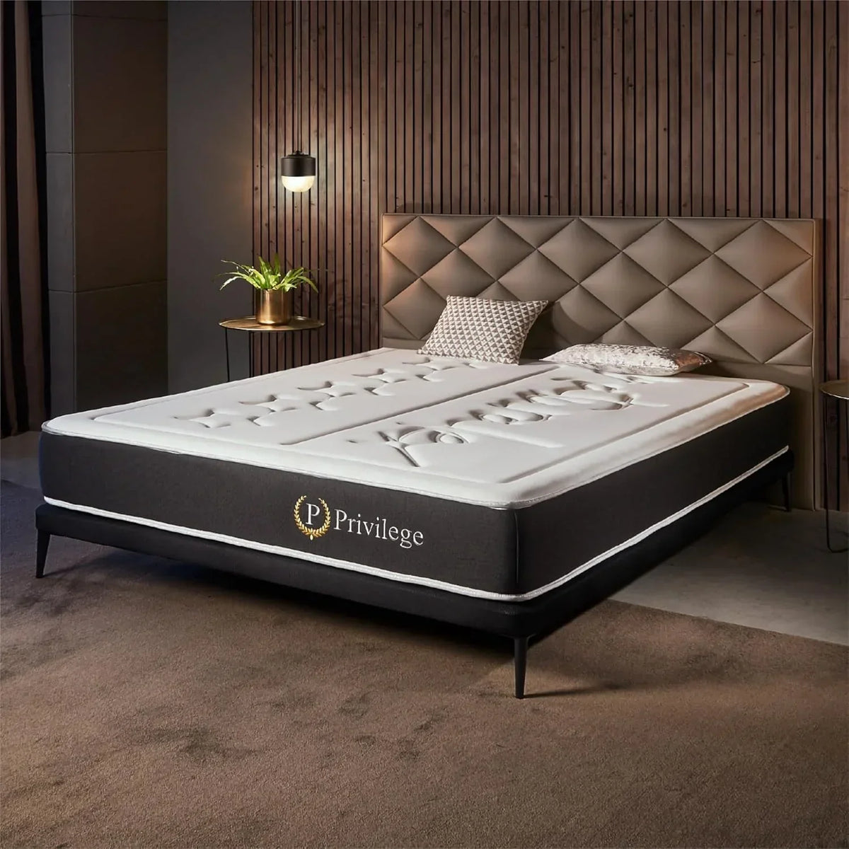 Naturalex - Materac Privilege Premium 150 x 190 cm - Wysokość 30 cm - Pianka termoelastyczna AeraPur HQ i Blue Latex - 7 stref komfortu, optymalna wentylacja, dopasowujący się - Certyfikat Oeko-Tex