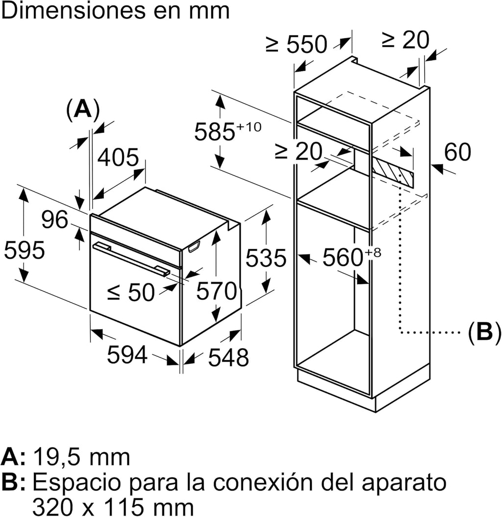 Bosch – Piekarnik wielofunkcyjny, seria 4, szerokość 60 cm, asystent czyszczenia wodą, Termoobieg 3D, stal szlachetna, HBA514ES3